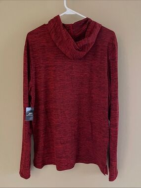Pro Player Marled Red Hooded Long-Sleeve Shirt